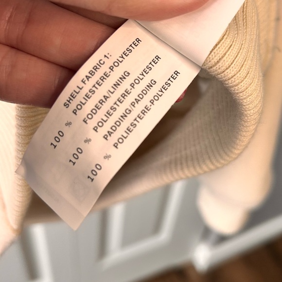 Alcott Women’s White Bunny Purple Patches Bomber Varsity Jacket Size Small Lined - Picture 7 of 12